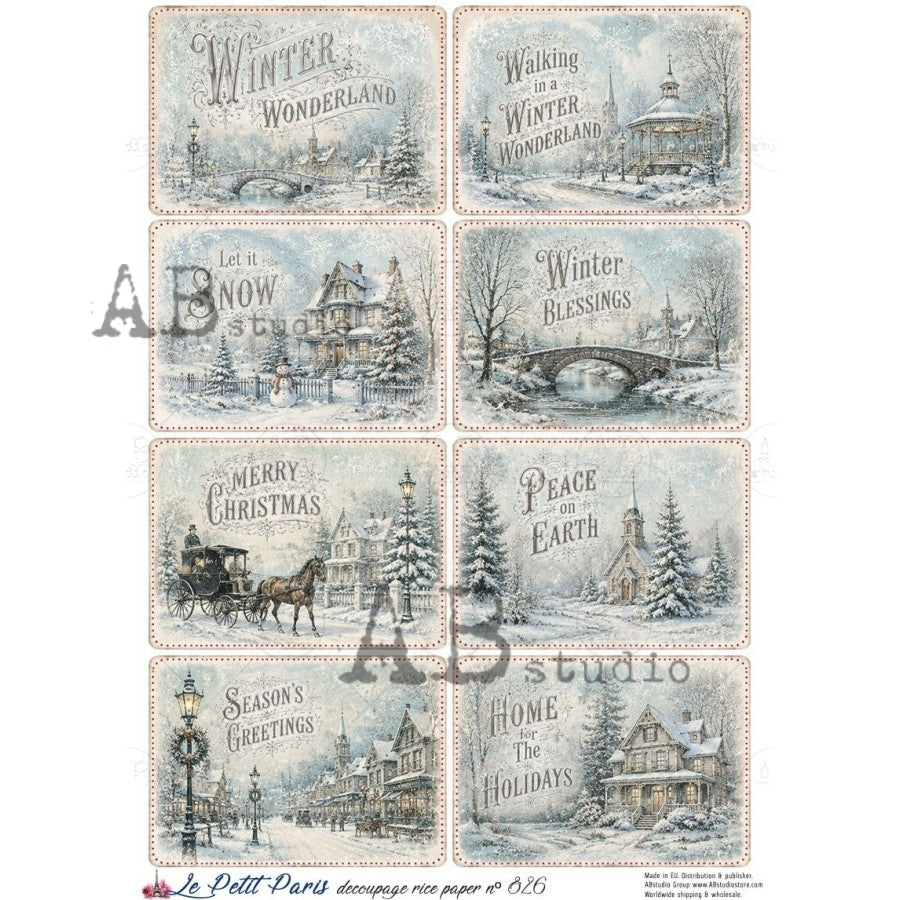 A4 Victorian Winter Wonderland (Le Petit Paris No 826)