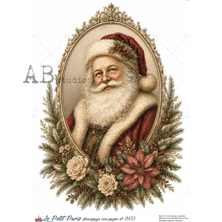 A4 Victorian Father Christmas (Le Petit Paris No 869)