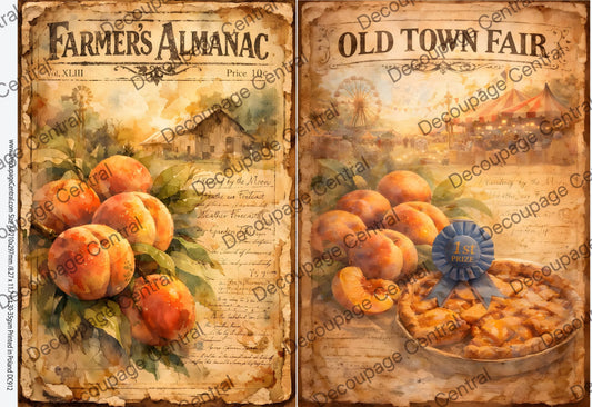 A4 Old Town Fair Decoupage Rice Paper (DC912)