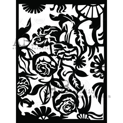 Bold Garden Collage - 6x8 Stencil - ID-131