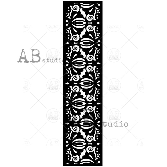 Ornate Folk Border - 11x3 Stencil - ID-479
