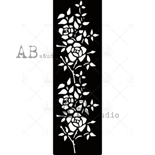 Rose Vine - 12x4 Stencil - ID-481
