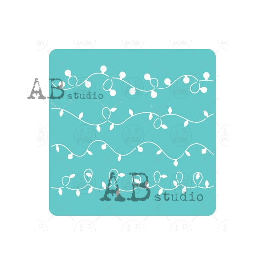 Christmas Lights- 6x6 Stencil - ID-512