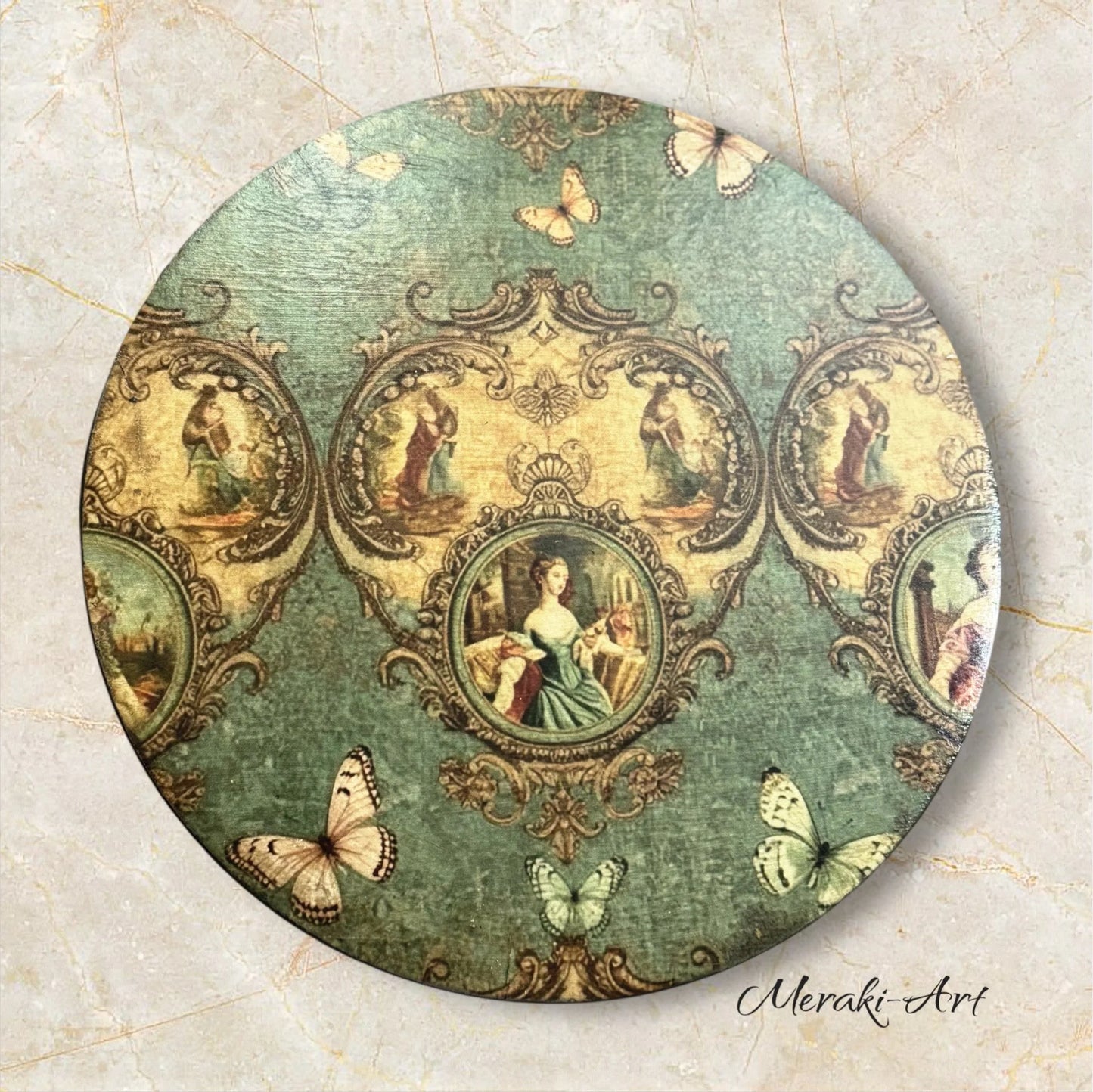 Versailles on Repeat - 23.4" x 33.1" A1 Size Decoupage Paper - Mint by Michelle