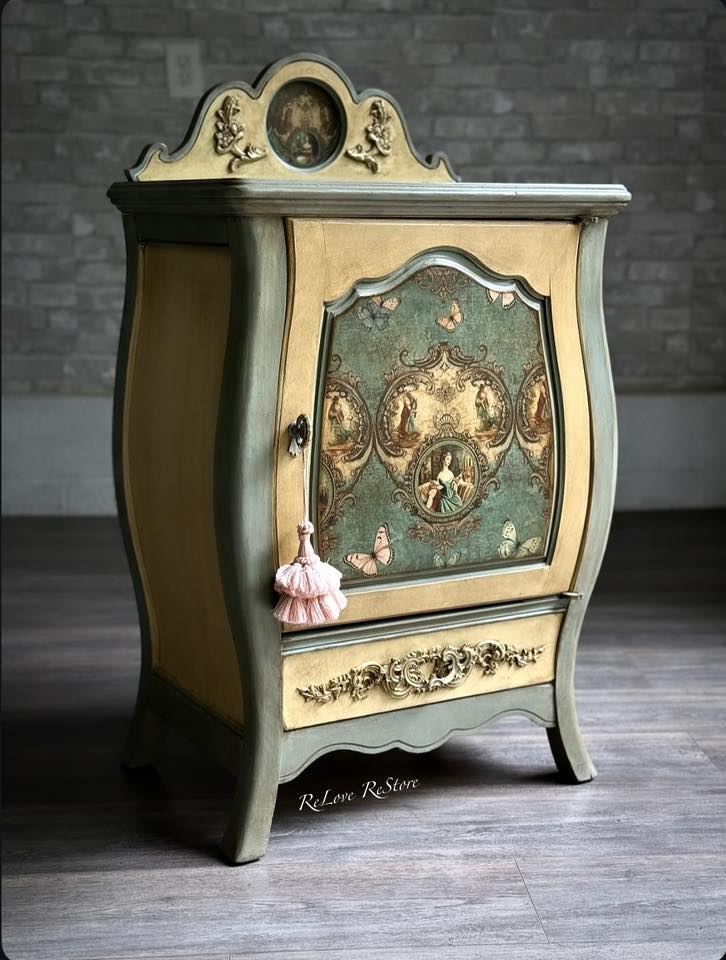 Versailles on Repeat - 23.4" x 33.1" A1 Size Decoupage Paper - Mint by Michelle